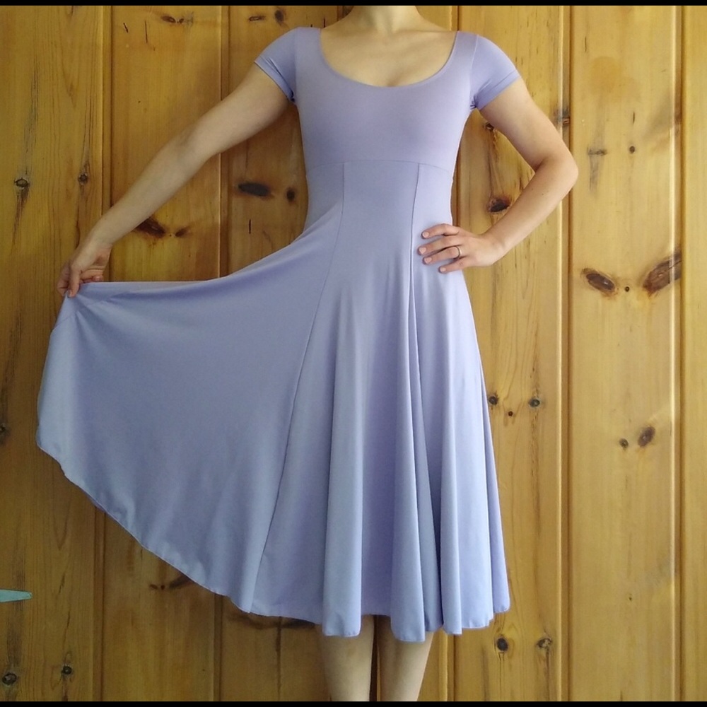 Lavender dance dress with built in leotard